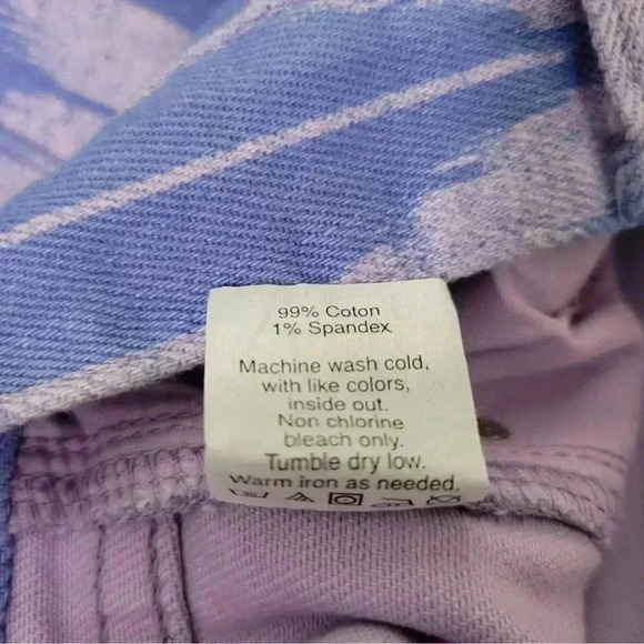 J.Crew Shorts Womens 4 Purple Denim Patterned Stretch Pockets - Picture 3 of 4